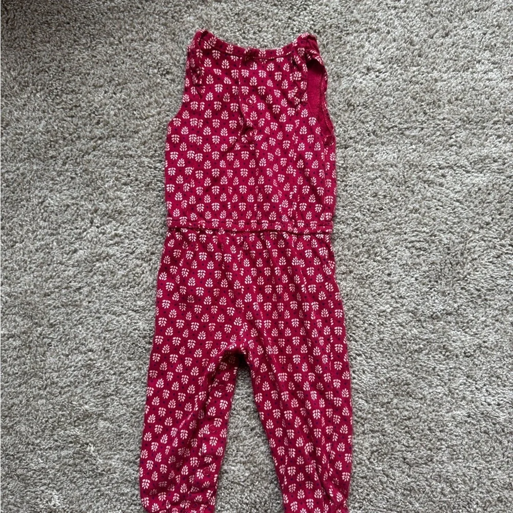 Carter's Red Jumpsuit Playful Polka Dot Design